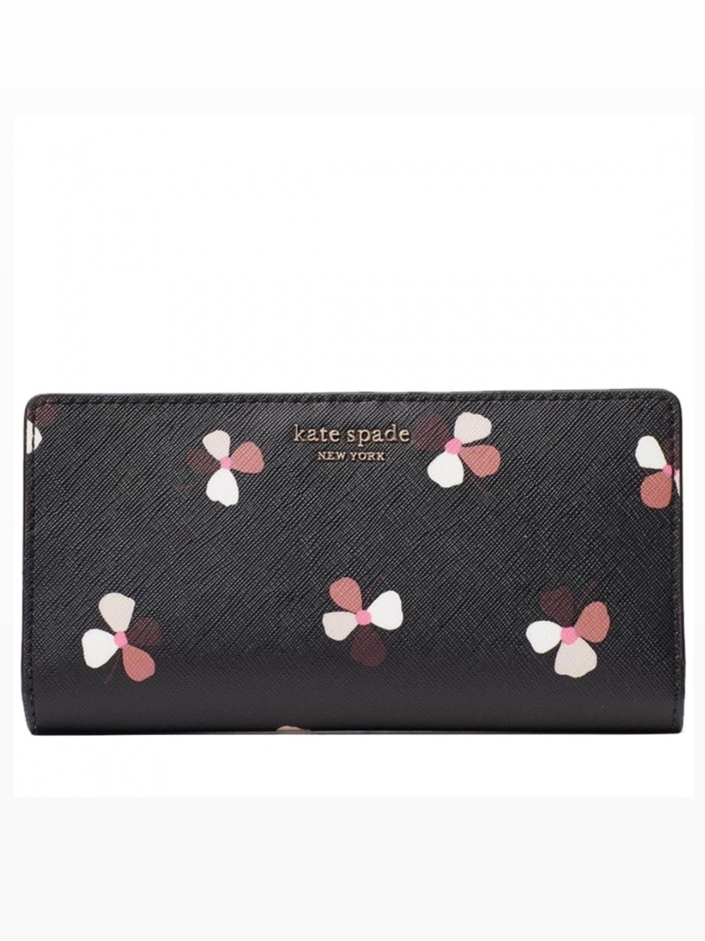 Kate Spade Cameron Dusk Buds Ditsy Large Slim Bifold Wallet